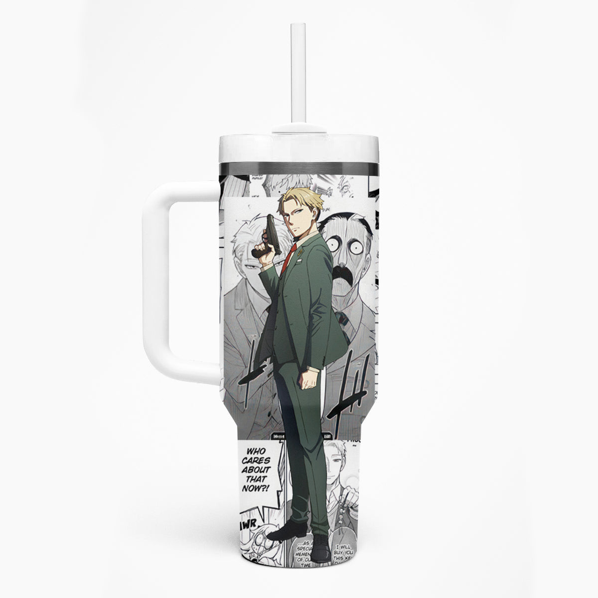 Loid Forger Spy X Family Tumbler With Handle Manga Mix Anime Style