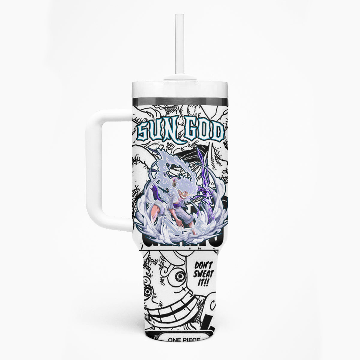 Monkey D Luffy Nika Sun God Tumbler With Handle Anime Mix Manga Style