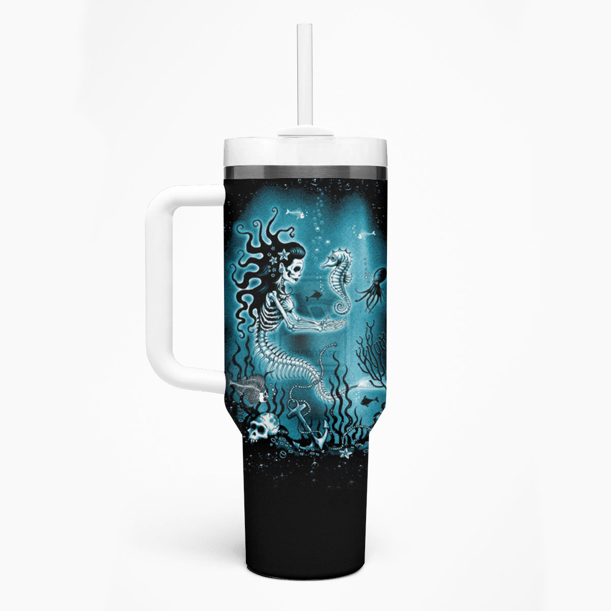 My Demons Tried To Drown Me Mermaid Tumbler With Handle
