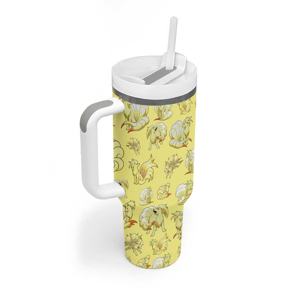 Ninetales Tumbler With Handle Pattern Style