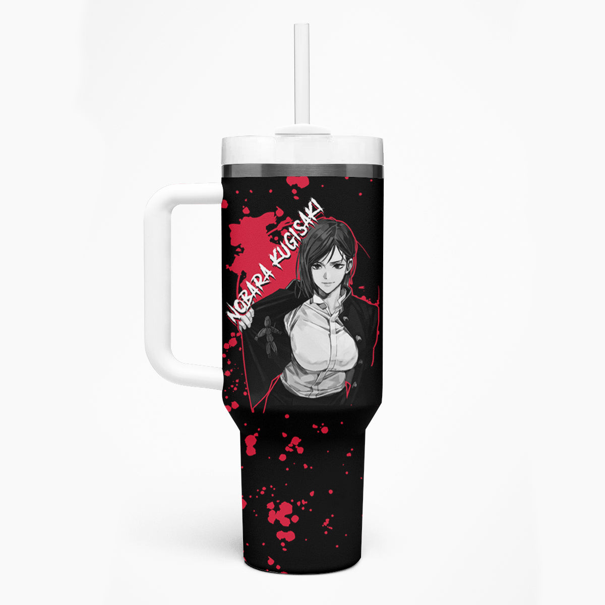 Nobara Kugisaki Jujutsu Kaisen Tumbler With Handle Manga Style Art