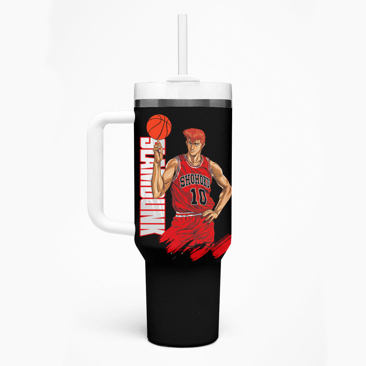 Number 10 Of Sohoku Slamdunk Tumbler With Handle Anime Mix Manga Style