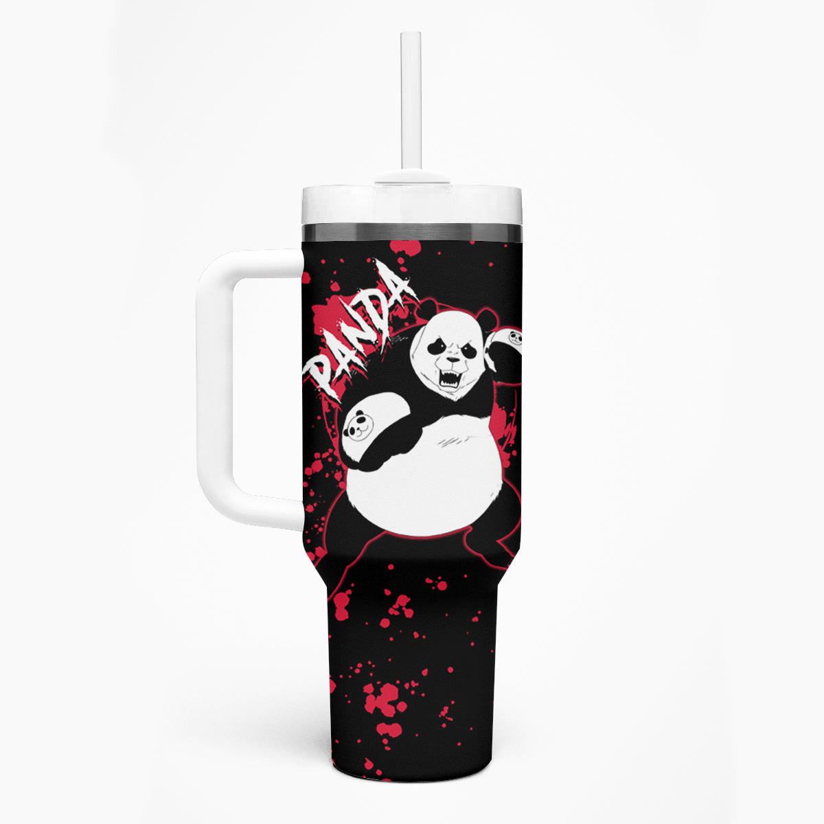 Panda Jujutsu Kaisen Tumbler With Handle Manga Style Art