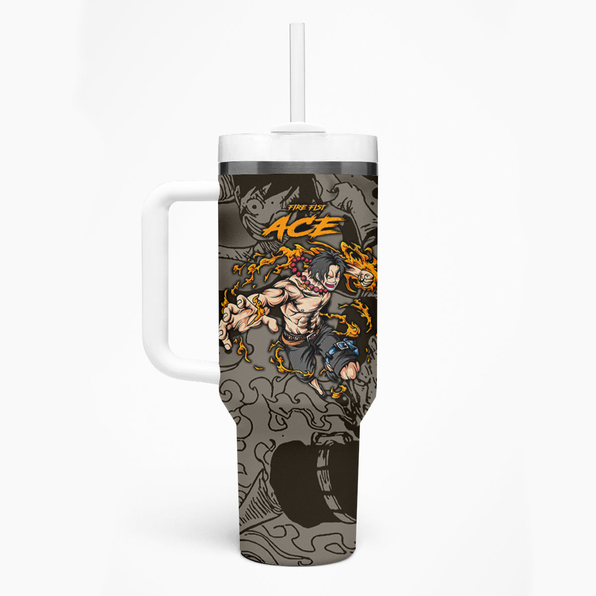 Portgas Dace Fire Fist Of One Piece Tumbler With Handle Anime Mix Manga Style