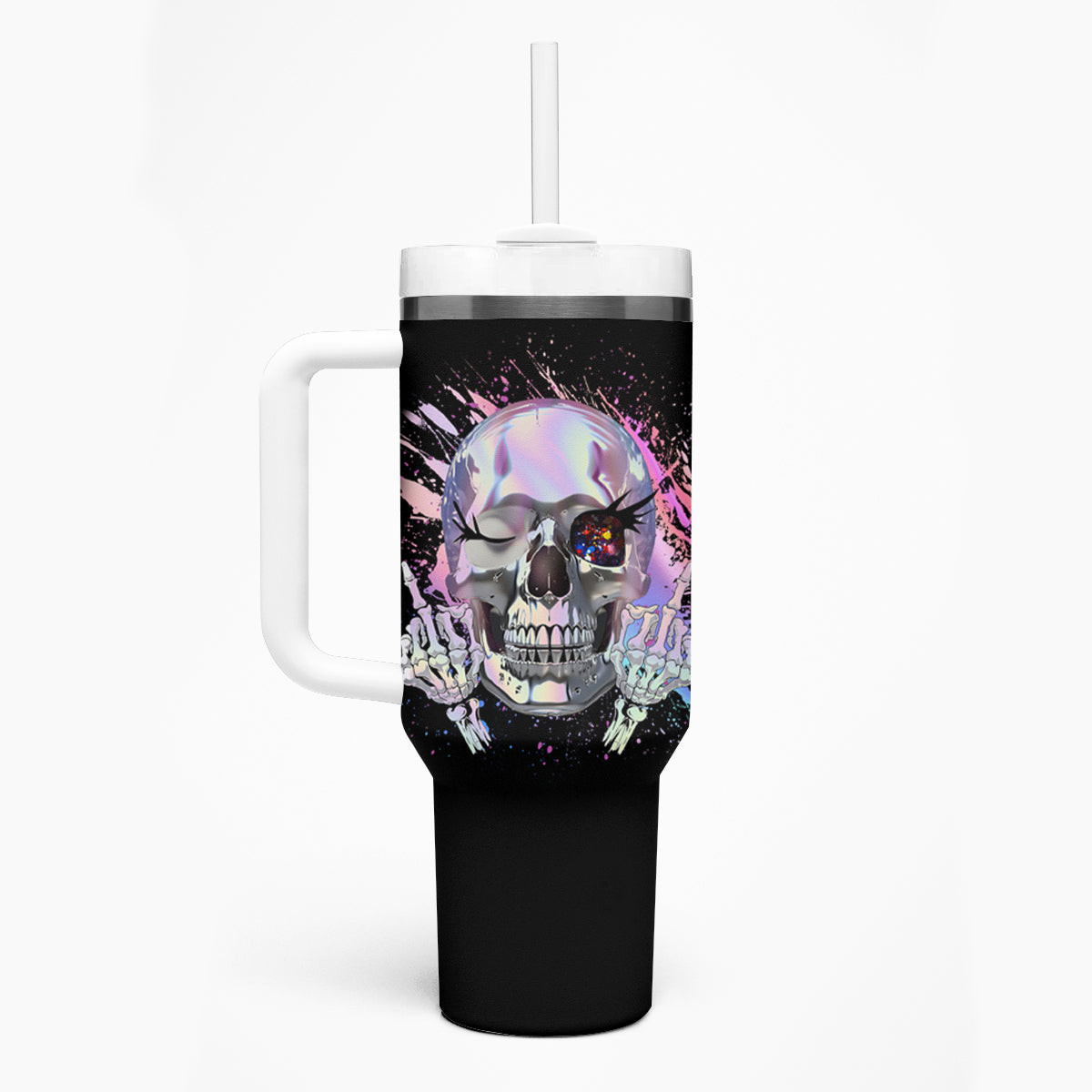 Rock Paper Throat Punch I Win Tumbler With Handle