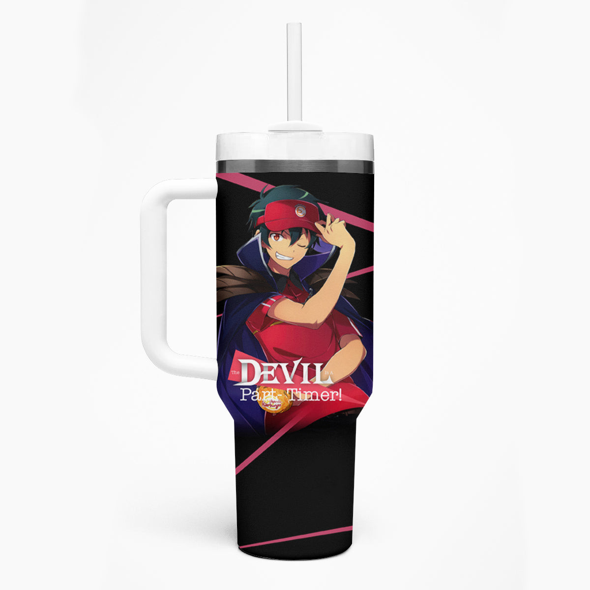 Sadao Maou The Devil Part Timer Tumbler With Handle Anime Style
