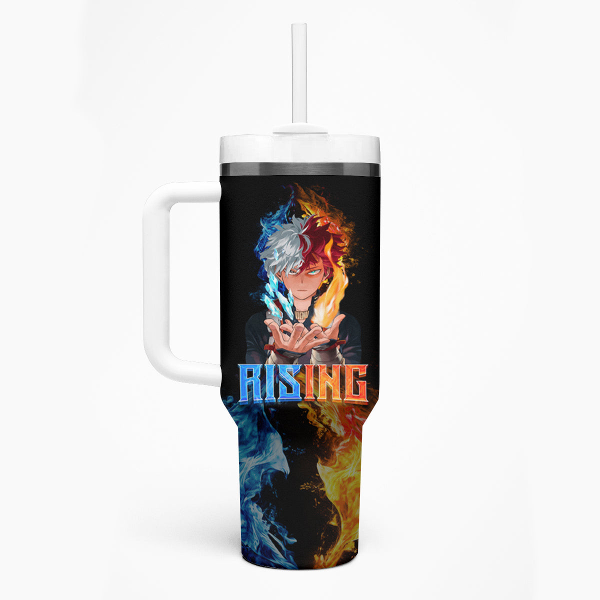 Shoto Todoroki My Hero Academia Tumbler With Handle Anime Style