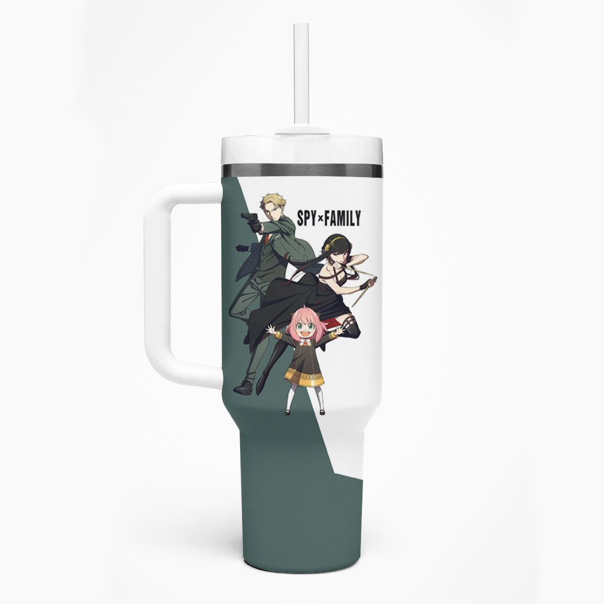 Spyxfamily Funny Family Tumbler With Handle Anime Style