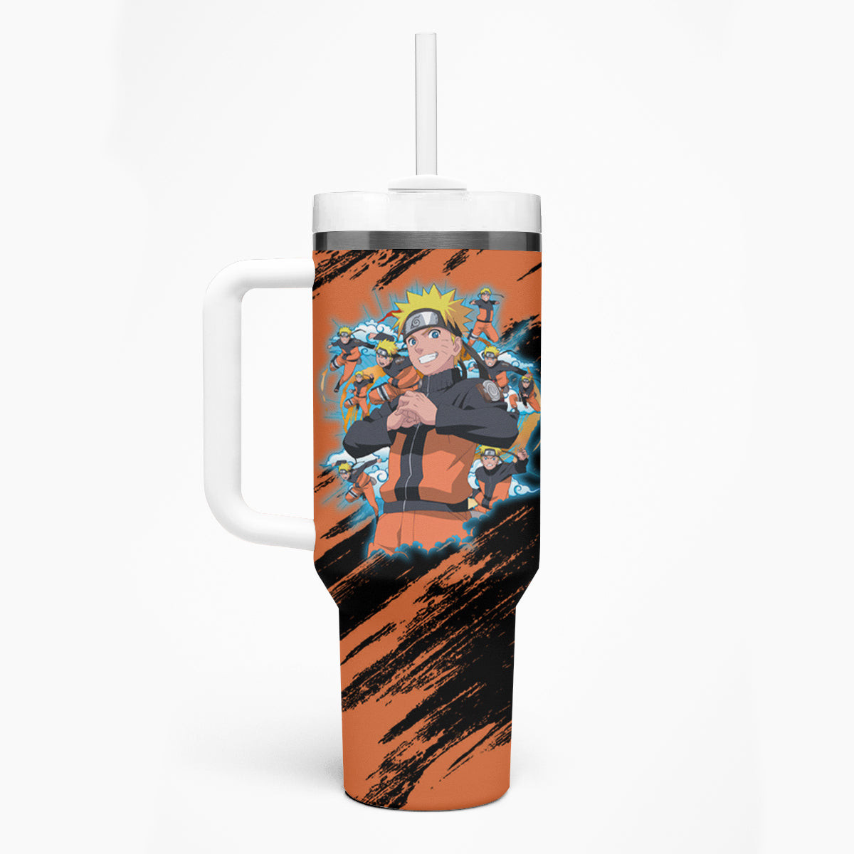 Uzumaki Shadow Clone Jutsu Naruto Tumbler With Handle Anime Style
