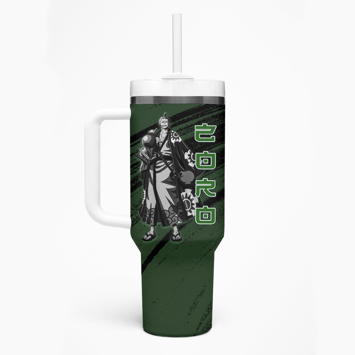 Wano Zoronoa Zoro One Piece Tumbler With Handle Anime Style