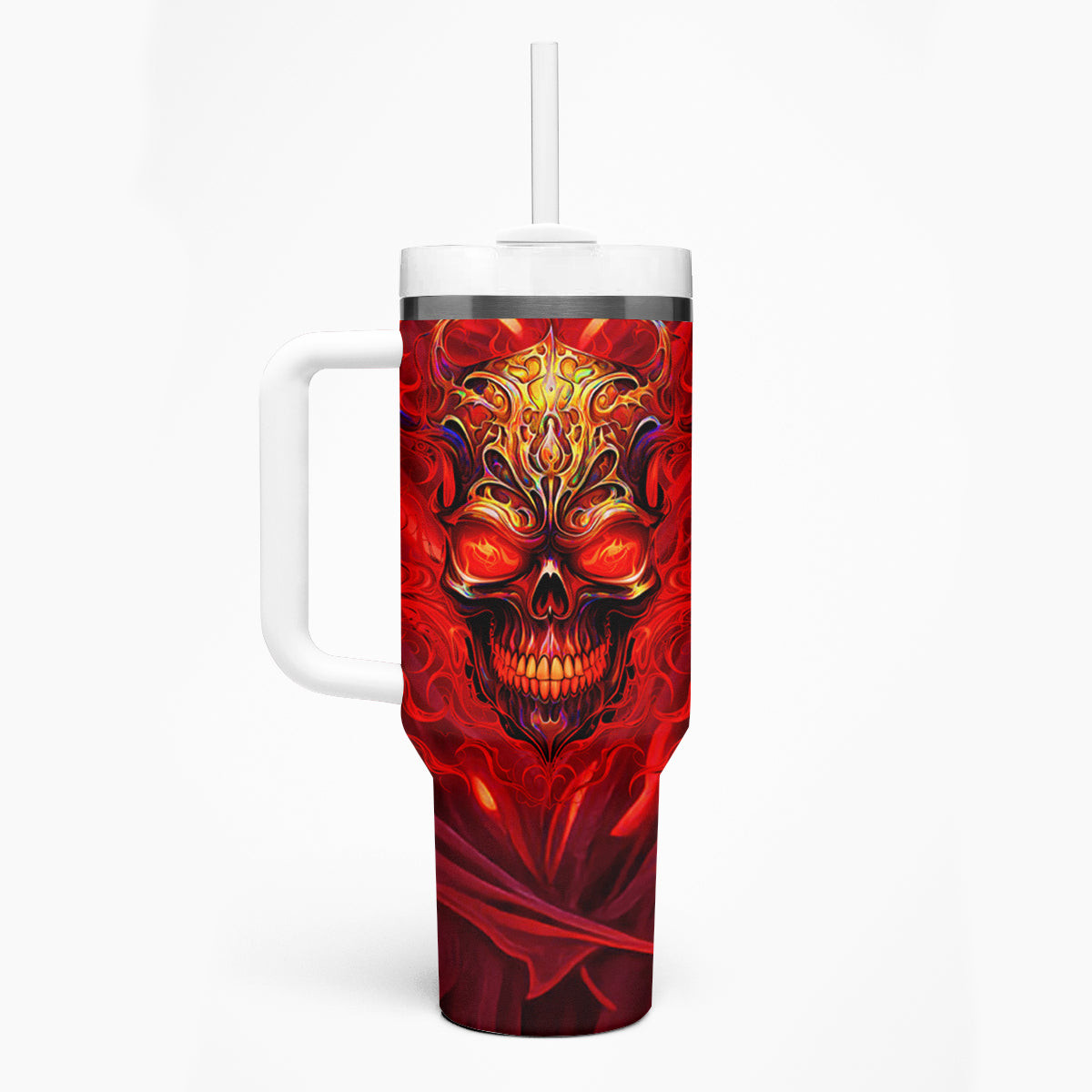 When Is Was Born The Devil Tumbler With Handle