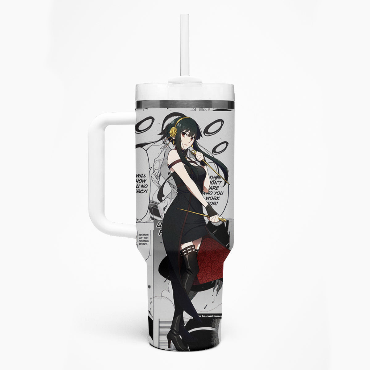 Yor Forger Spy X Family Tumbler With Handle Manga Mix Anime Style