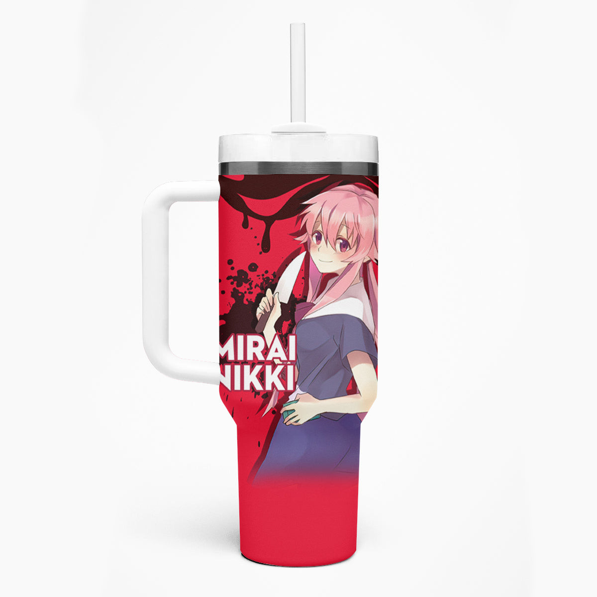 Yuno Gasai Future Diary Mirai Nikki Tumbler With Handle Anime Style