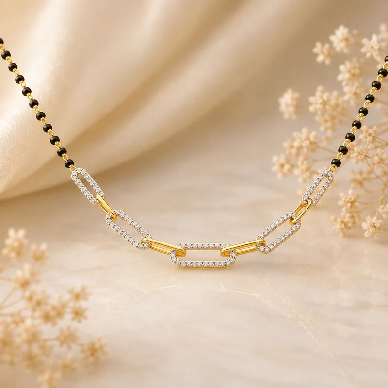 Diamond Link Chain Mangalsutra image 1