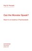 Can the Monster Speak?: Report to an Academy of Psychoanalysts (Semiotext(e) / Intervention Series) cover