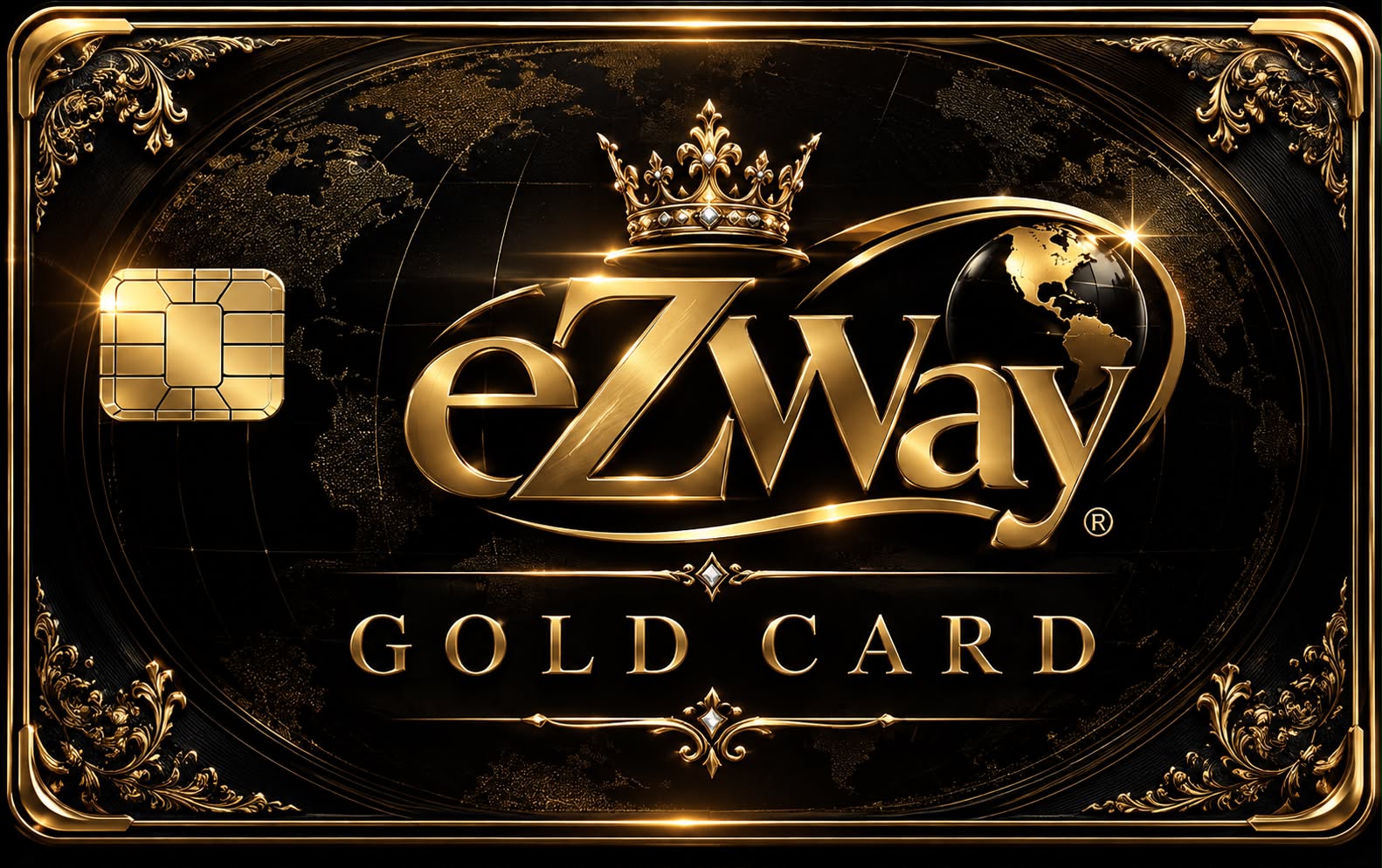 eZWay Black and Gold Card