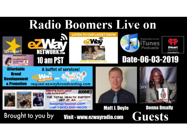 Radio boomers live S8 EP 38 Feat. Matt J Doyle & Donna Dymally