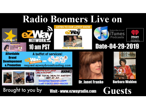 Radio Boomers Live S8 EP 31 Feat. Dr. Janet Franco and Barbara Walden