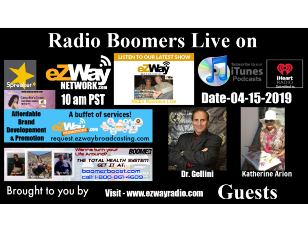 Radio Boomers Live S8 EP 27 Feat. Dr. Gellini & Katherine Arion