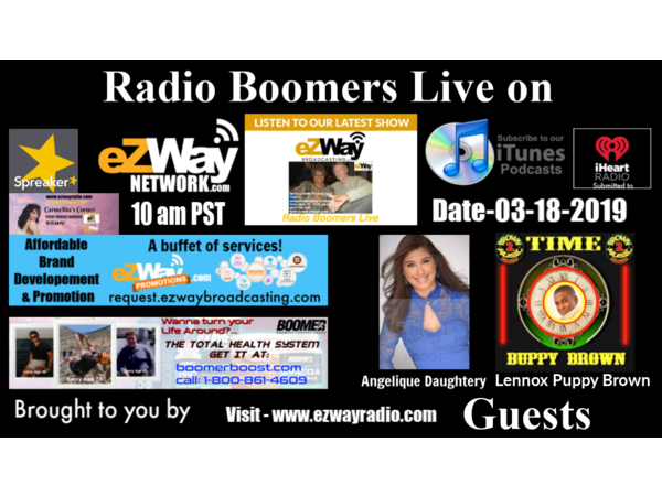 Radio Boomers Live S8 Ep 21 Feat. Angelique Daughtery & Lennox “Buppy”. Brown