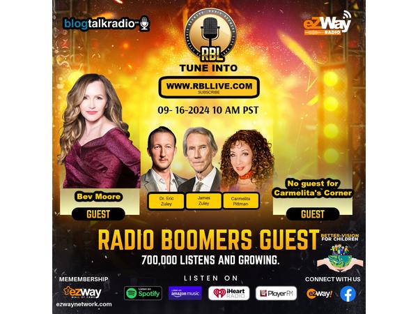 RBL-RADIO BOOMERS LIVE EP S9 EP 226: Bev Moore, Bob “The book guy” Graham