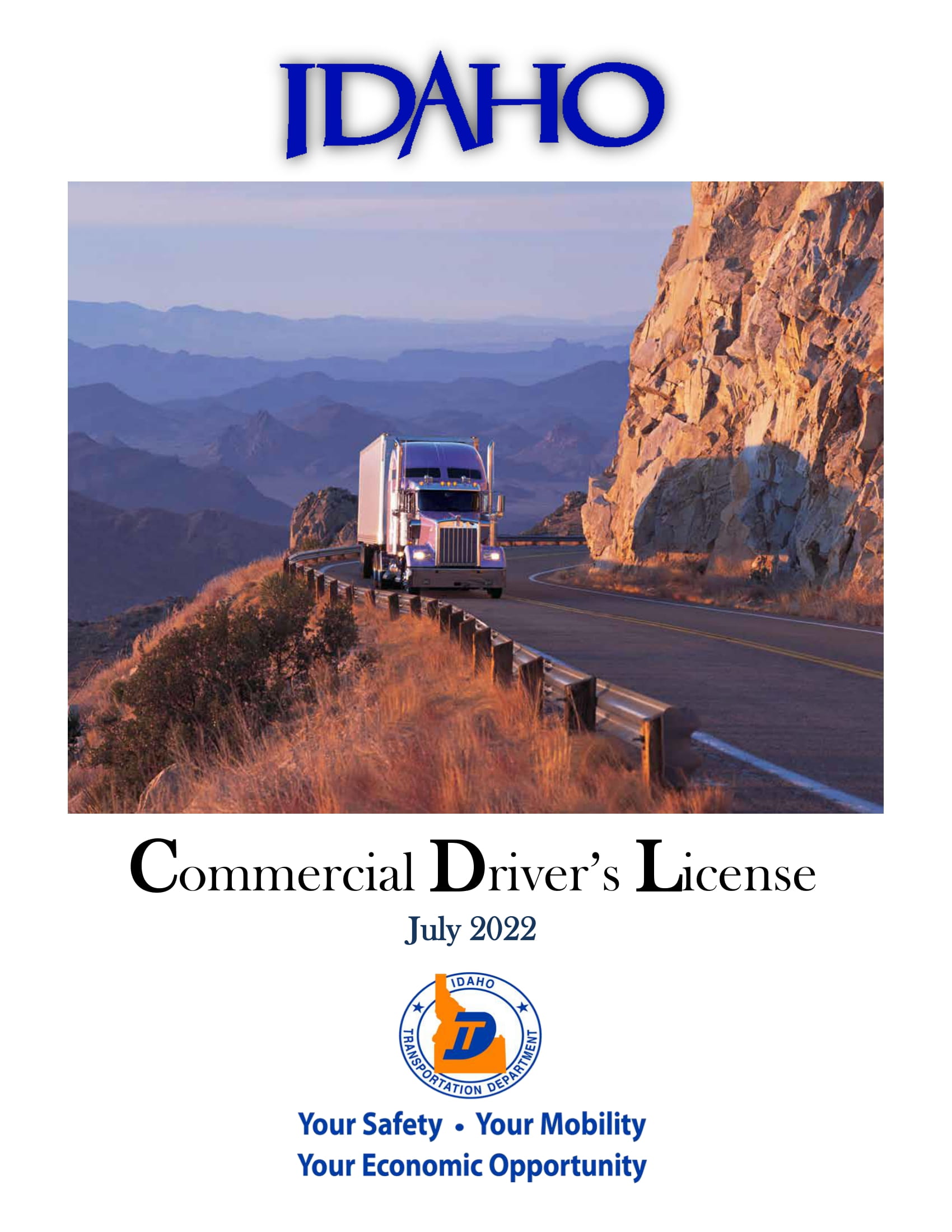 Idaho CDL Handbook Online 2024 (Updated) ID