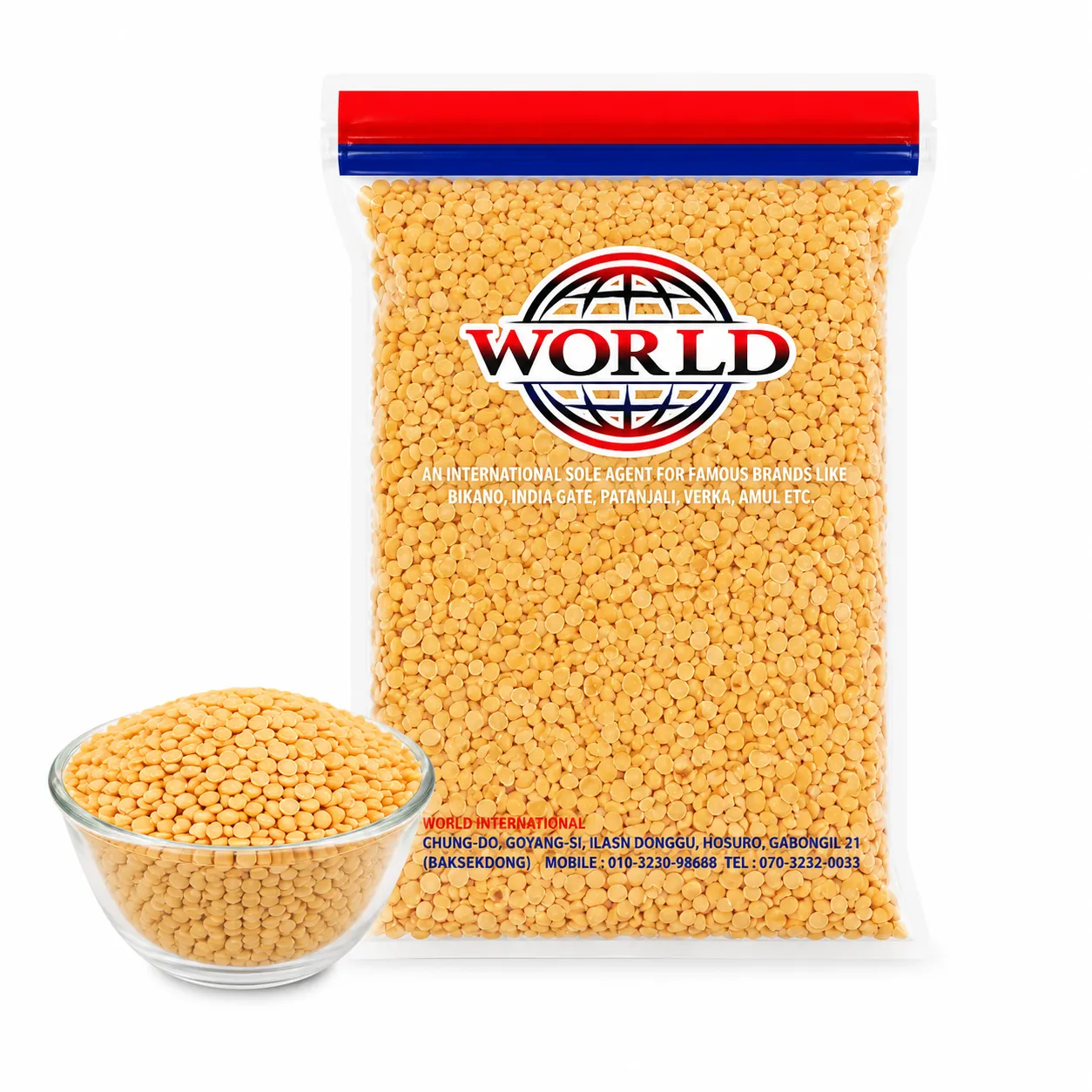 WORLD Toor Dal (Pigeon Peas) 800g | Premium Indian Split Pigeon Lentils | 비둘기콩(투르달) 인도 800G