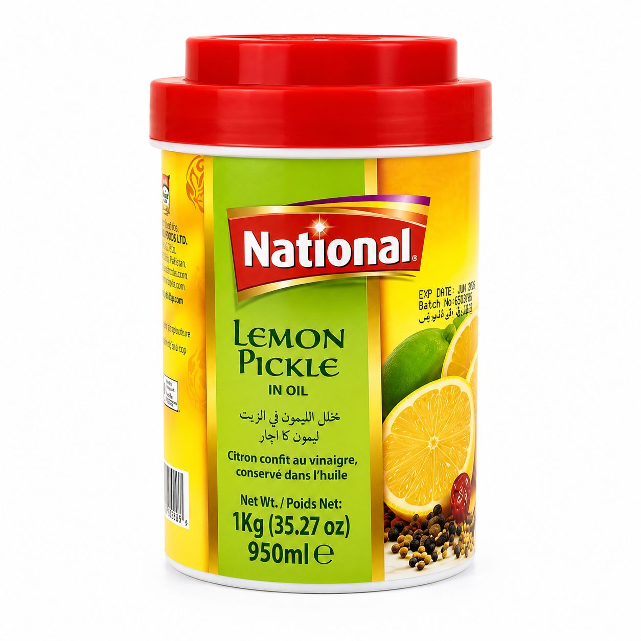National Lemon Pickle in Oil 1kg | Traditional Lemon Achaar | Authentic Pakistani Pickle