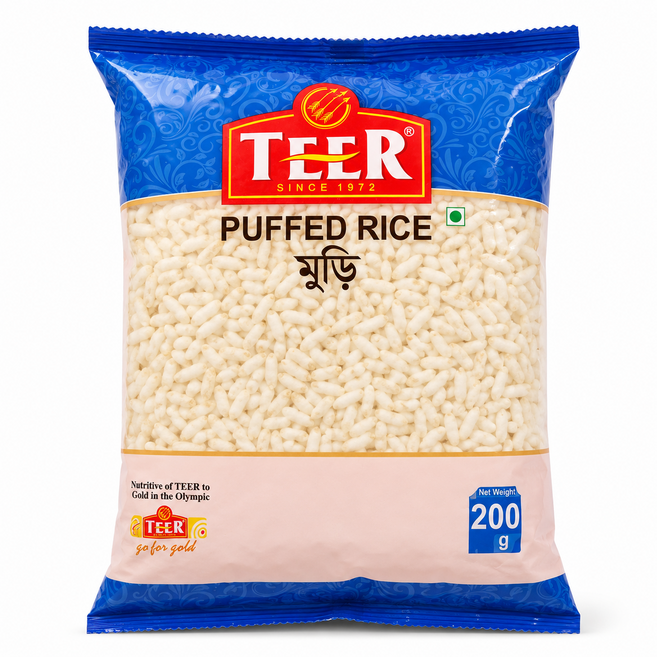 Teer Puffed Rice (Muri) 200gX3– Light & Crispy Puffed Rice Snack (퍼피드 라이스 쌀과자 뻥튀기)