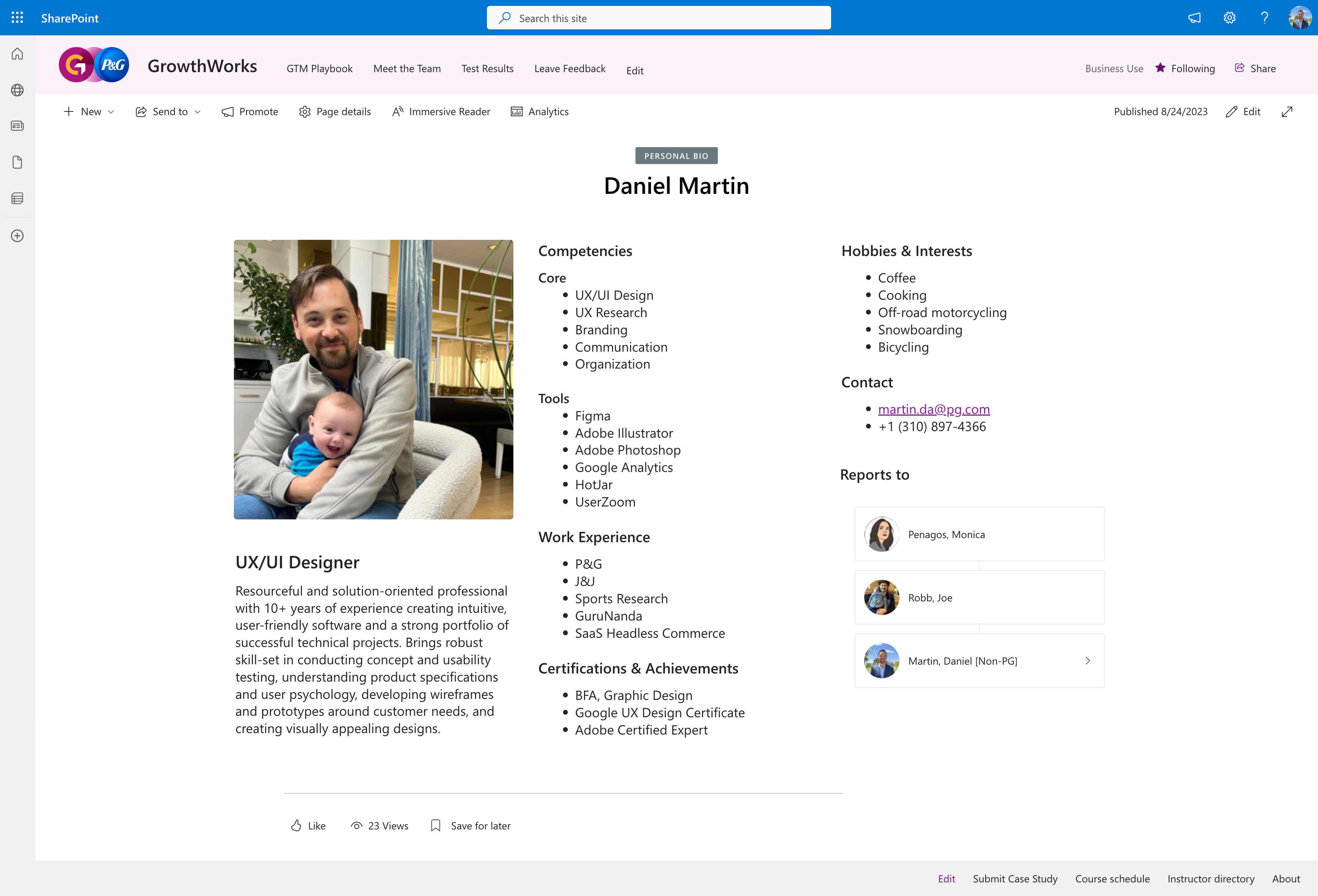 Case Study: P&G: GrowthWorks Intranet – Daniel S. Martin’s Resume – Sr ...