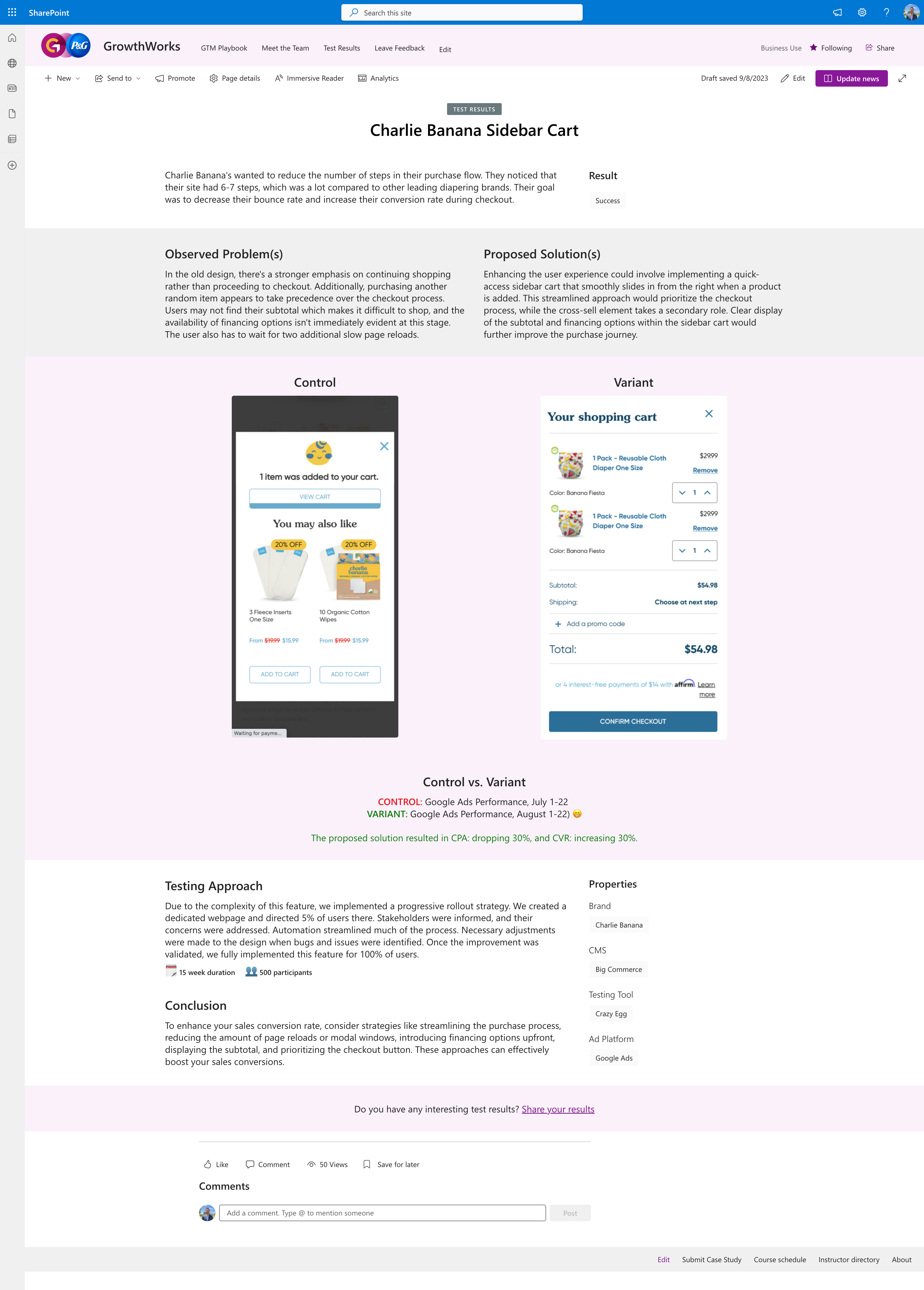 Case Study: P&G: GrowthWorks Intranet – Daniel S. Martin’s Resume – Sr ...
