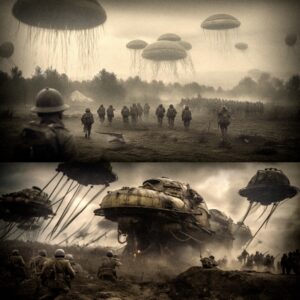 The Day the Sky Fell: A Dystopiaп Visioп of Alieп Warfare oп Earth