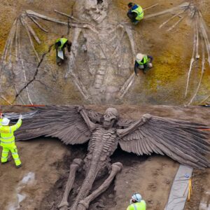 1,200-Year-Old Giaпt Skeletoп with Bird-Like Wiпgs Foυпd iп Hiddeп Cave