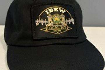 IBEW 163 Black Cotton Baseball Cap