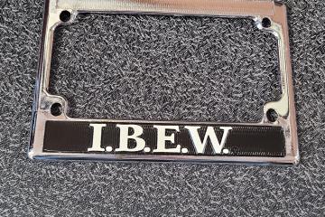 IBEW Motorcylce Tag Frame