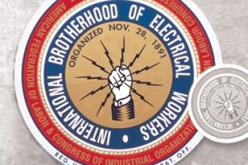 IBEW Sticker 8"