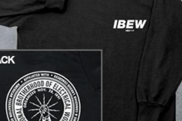 IBEW Black Long Sleeve Shirt 3 XLarge