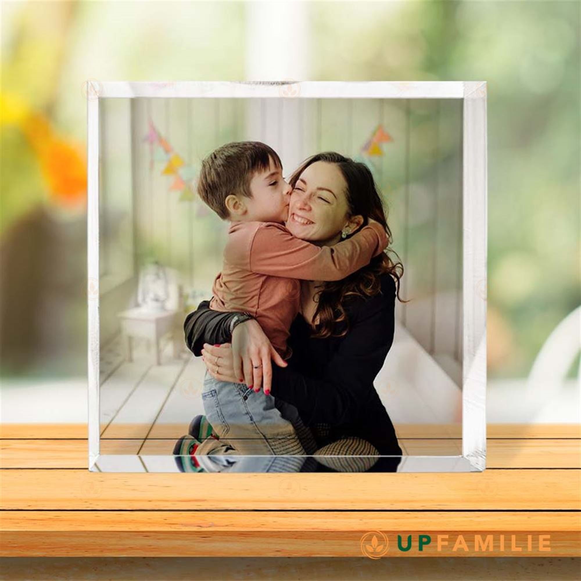 Personalised Photo Print Acrylic Block Plaque Mom And Son