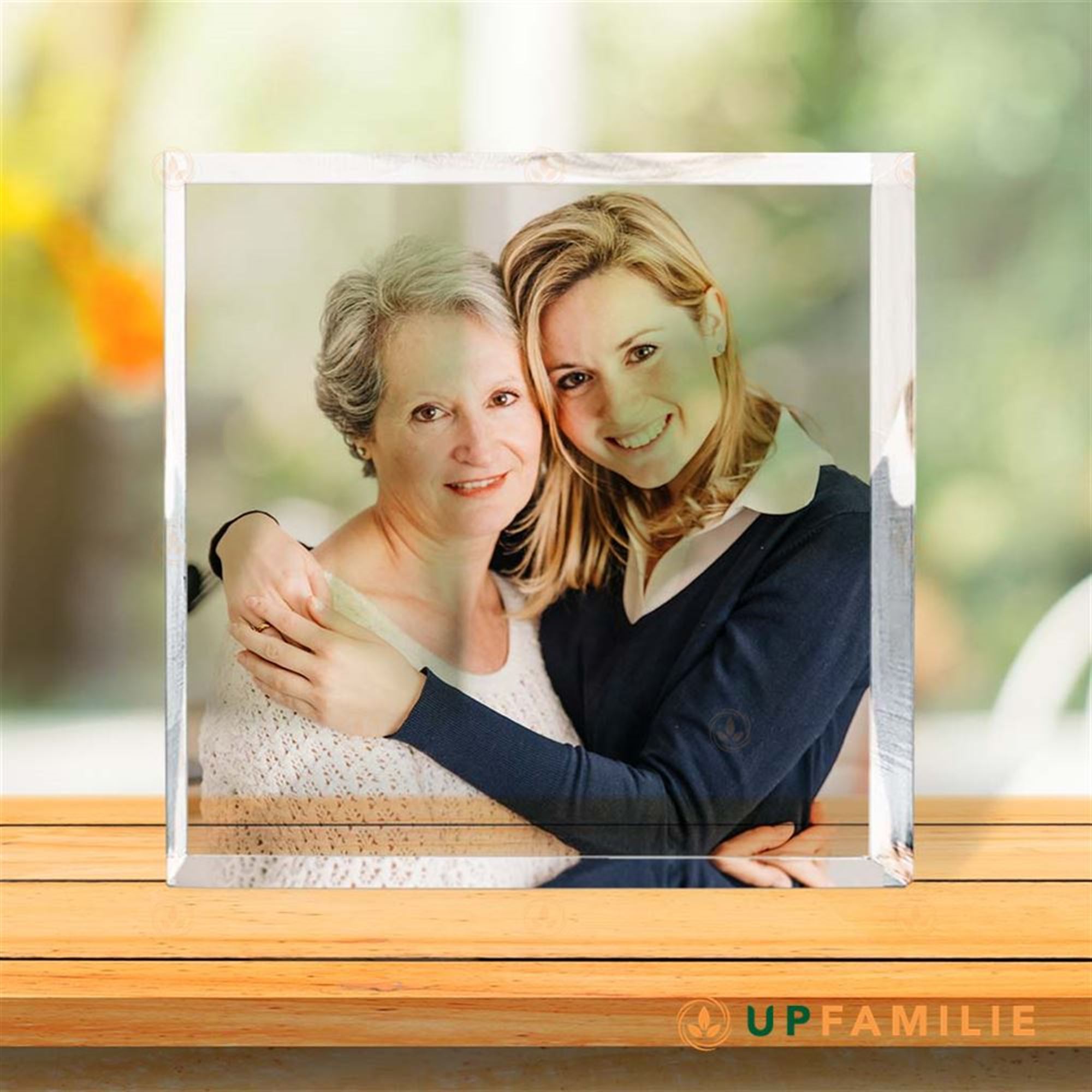 Personalised Photo Print Acrylic Block Plaque Mom And Grandmother