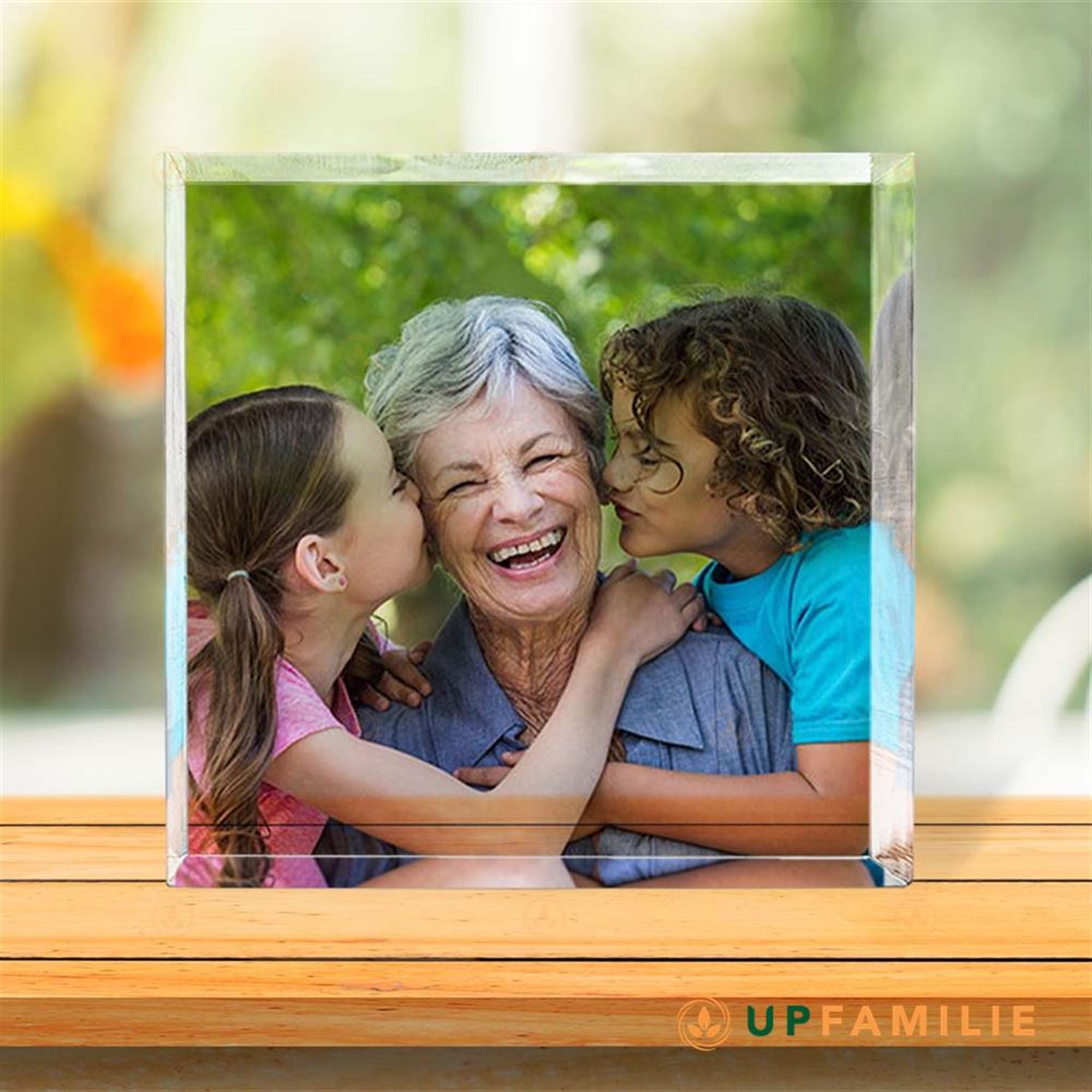 Personalised Photo Print Acrylic Block Plaque Grandma And Grandchildren
