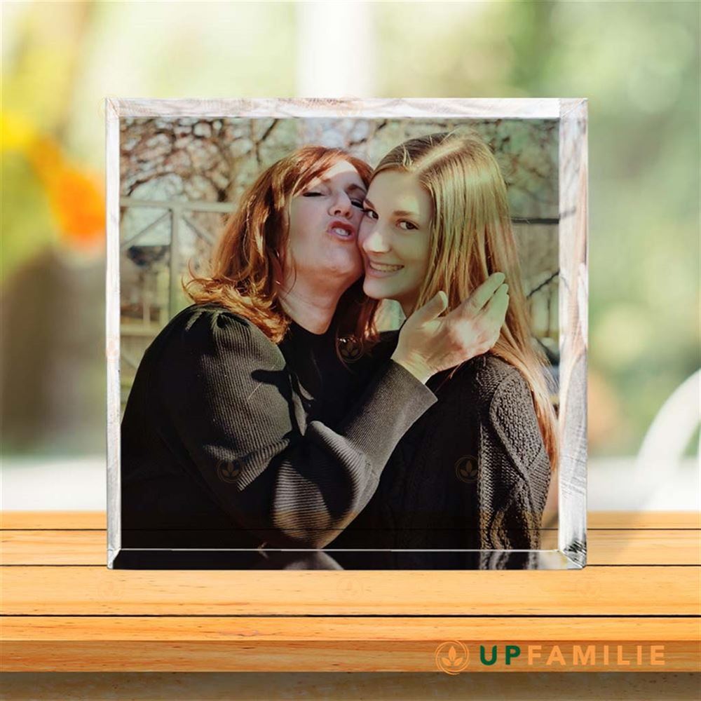Personalised Photo Print Acrylic Block Plaque Mom And Daughter