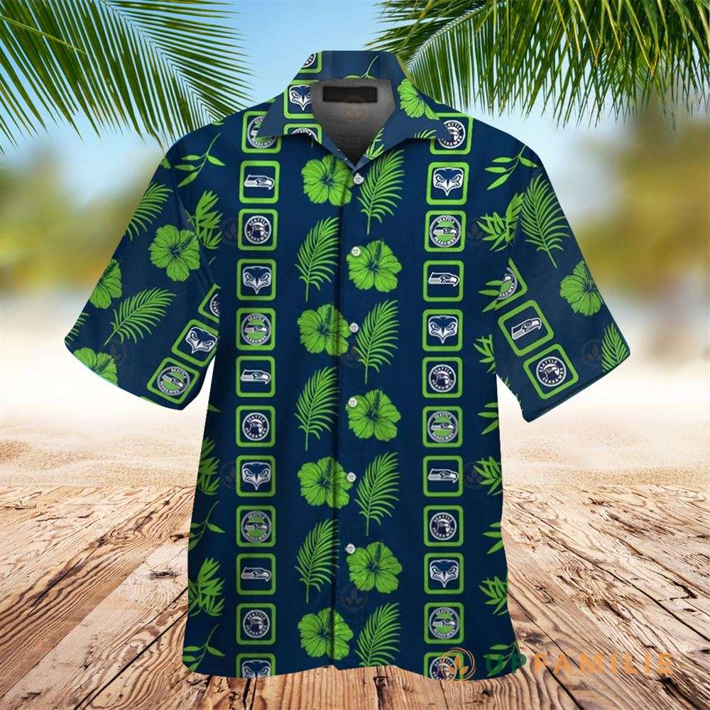 Seahawks Hawaiian Shirt Seattle Seahawks Short Sleeve Best Hawaiian Shirts