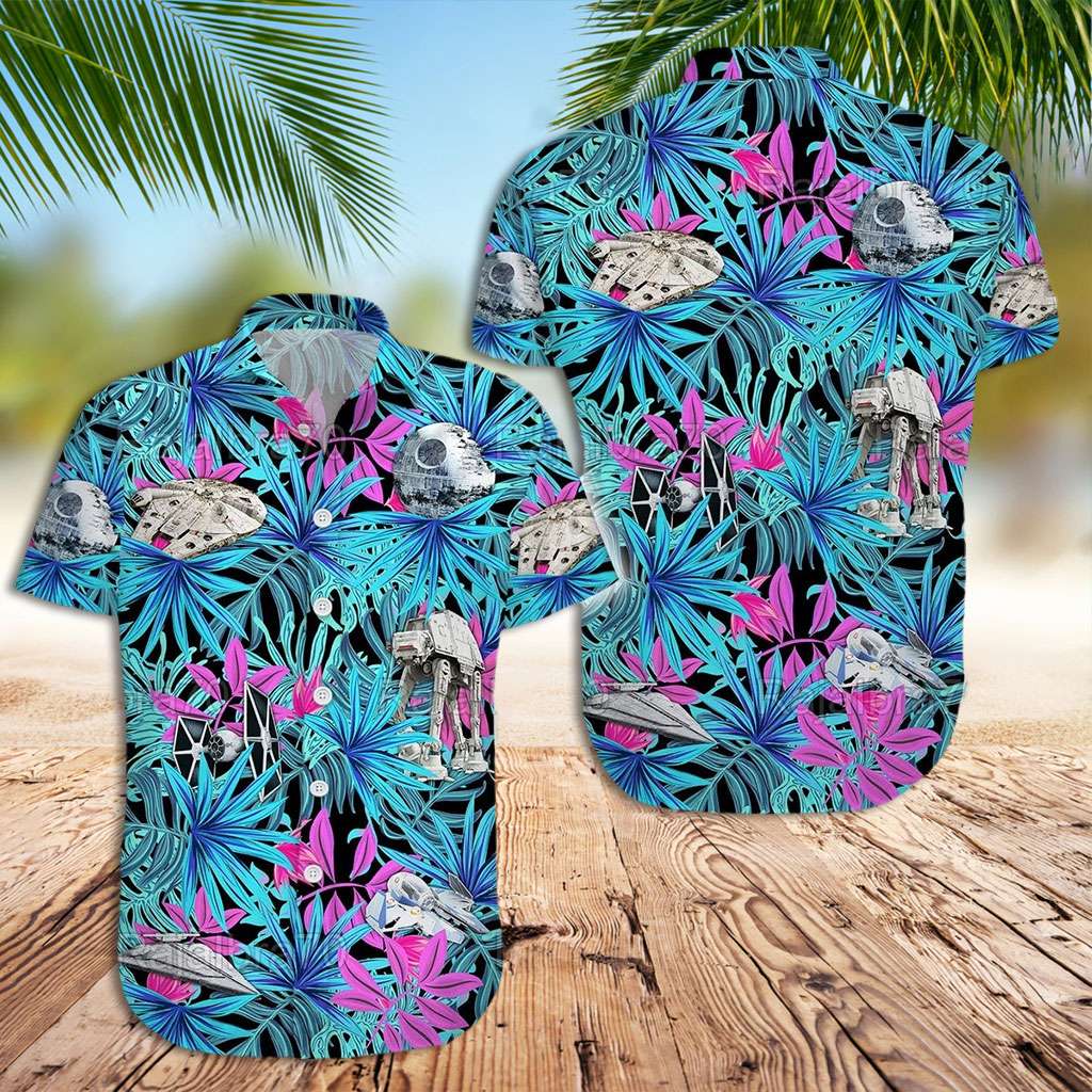 Star Wars Hawaiian Shirt Tropical Leaves Hawaiian Shirt
