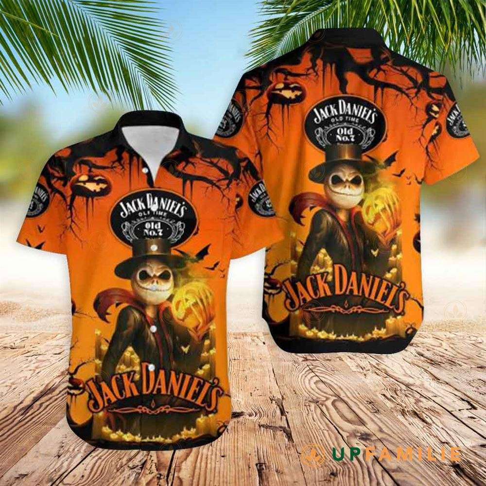Jack Daniels Hawaiian Shirt Jack Skellington Halloween Best Hawaiian Shirt