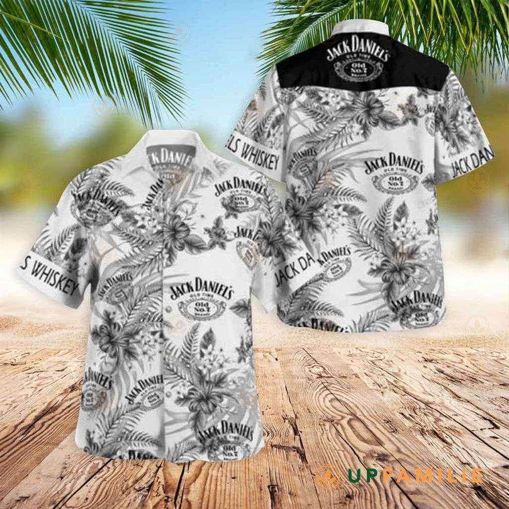 Jack Daniels Hawaiian Shirt Tropical Floral Perfect Hawaiian Shirt