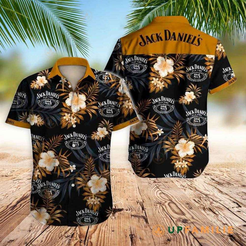 Jack Daniels Hawaiian Shirt Tropical Flower Stunning Hawaiian Shirt
