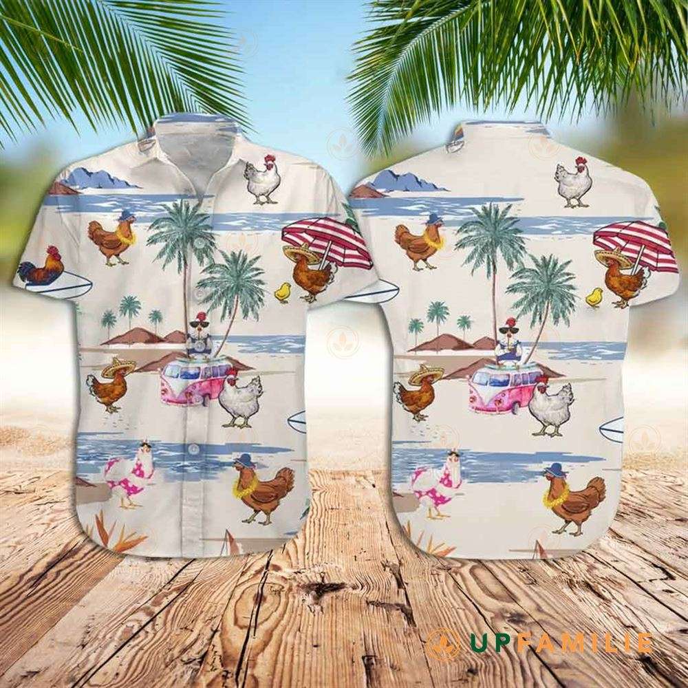 Rooster Hawaiian Shirt Rooster Chicken Summer Beach Hawaiian Shirt