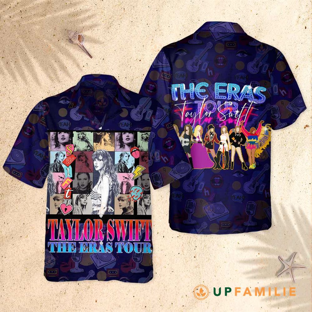 Taylor Swift Hawaiian Shirt The Eras Tour Style Retro 80s Best Hawaiian Shirts