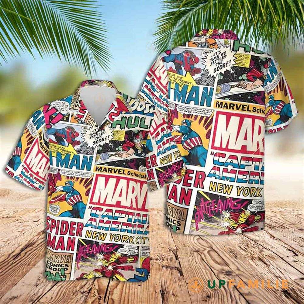 Marvel Hawaiian Shirt Spiderman Superhero Aloha Shirt