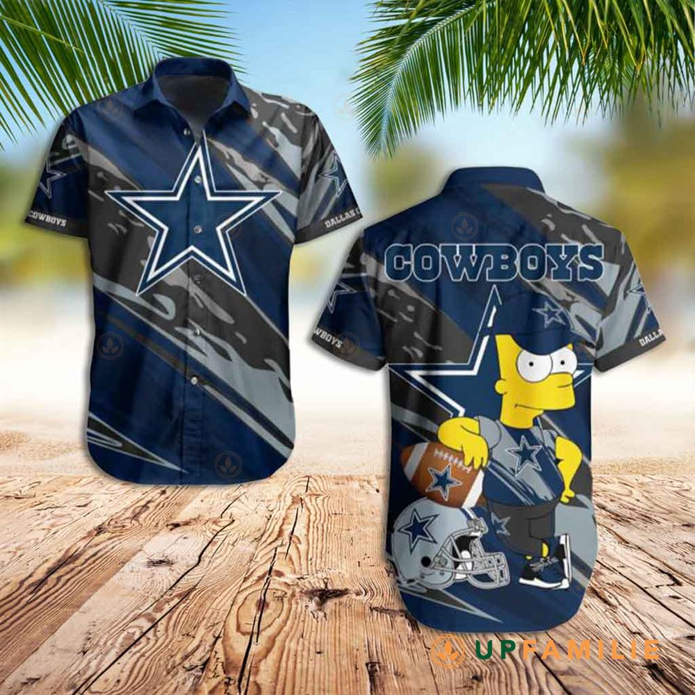 Dallas Hawaiian Shirt The Simpsons Play Football For Dallas Cowboys